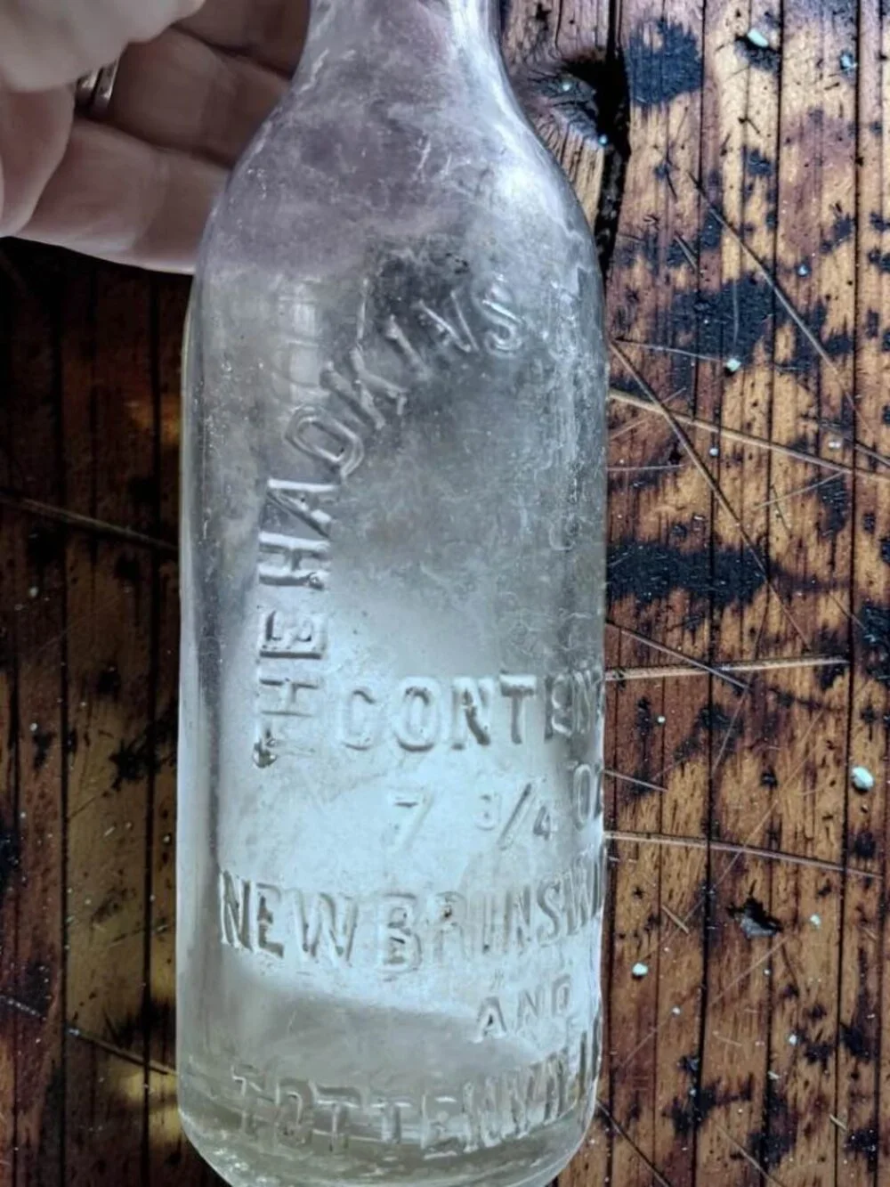 SCARE Hankins Bottling Co 7 3/4 oz New Bruswick NJ and Tottenville, NY Bottle - Picture 4 of 8
